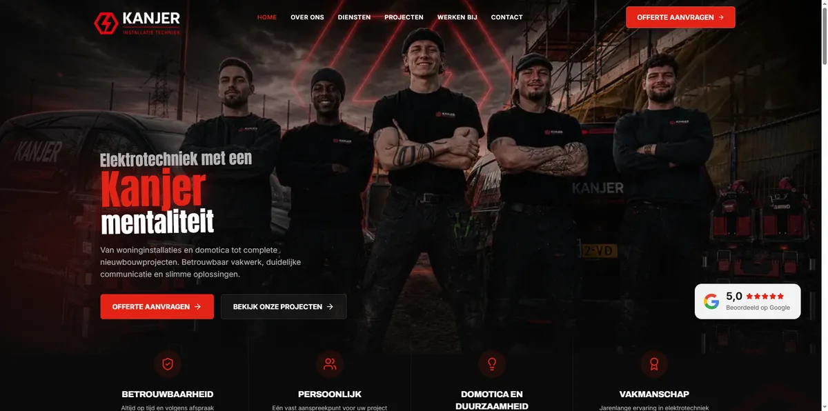 Screenshot van Kanjer Installatietechniek