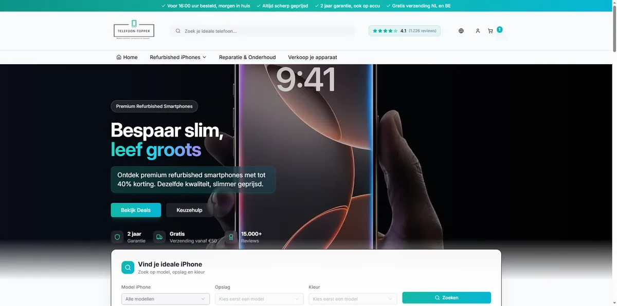 Screenshot van Telefoon-Topper